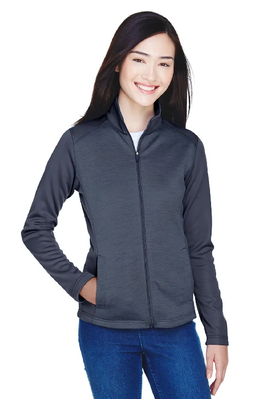 Devon & Jones Womens Newbury Fleece Full Zip Sweatshirt w/ Pockets - Navy Blue