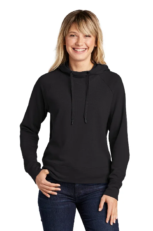 Sport-Tek Womens French Terry Hooded Sweatshirt Hoodie - Black