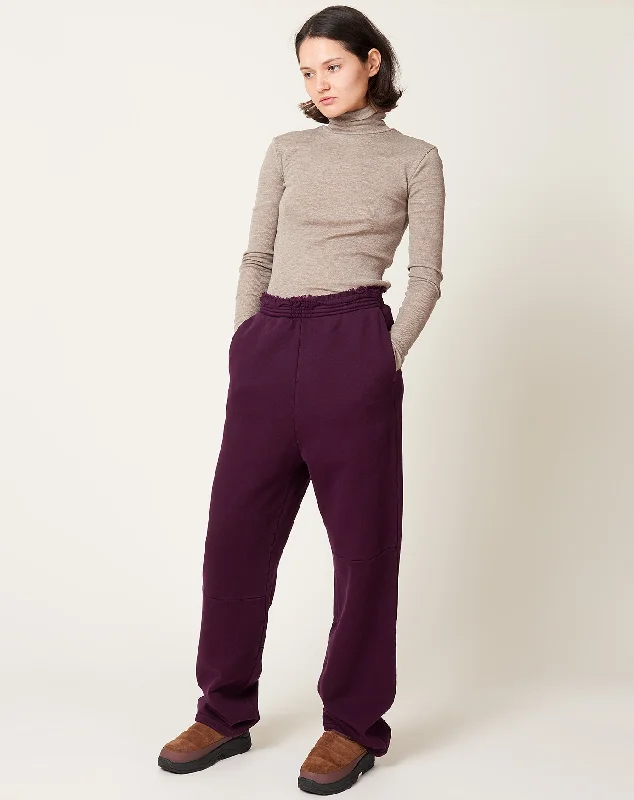 Sweat Pants in Aubergine