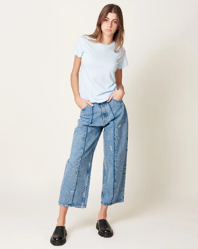 Blue Denim Raw Trousers