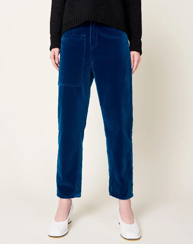 New Ordinary Jeans in Cyan Blue Velvet