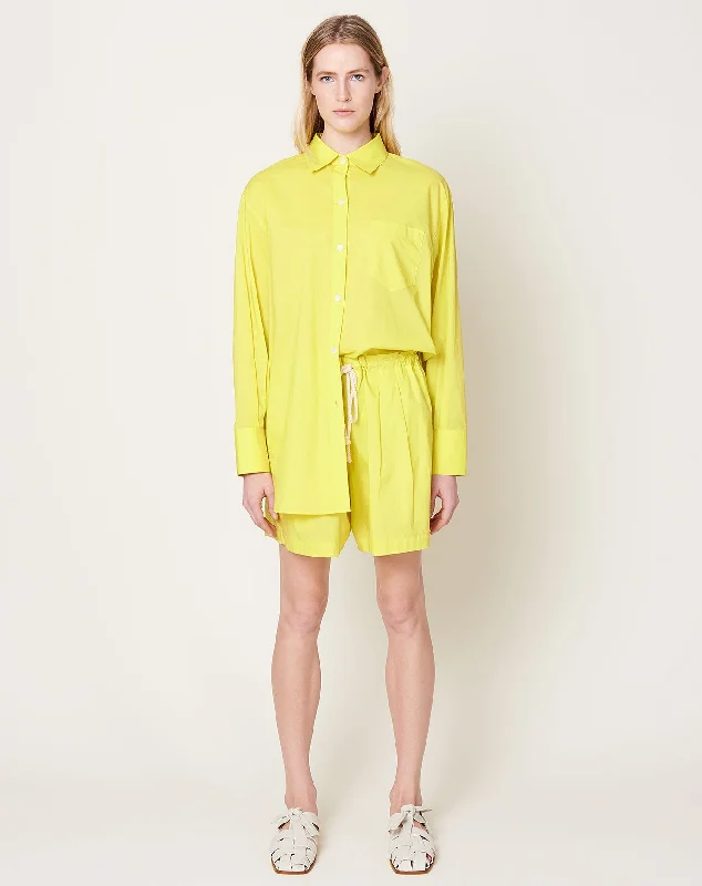 Drawstring Short in Acid Yellow