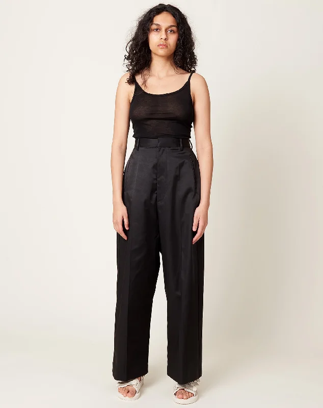 High Waisted Wide Leg Trousers in Black