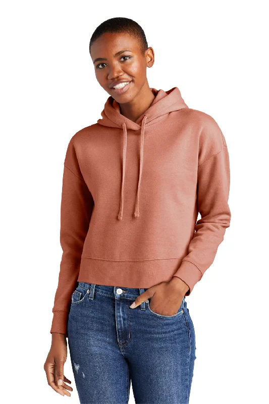 District Womens V.I.T. Fleece Hooded Sweatshirt Hoodie - Desert Rose