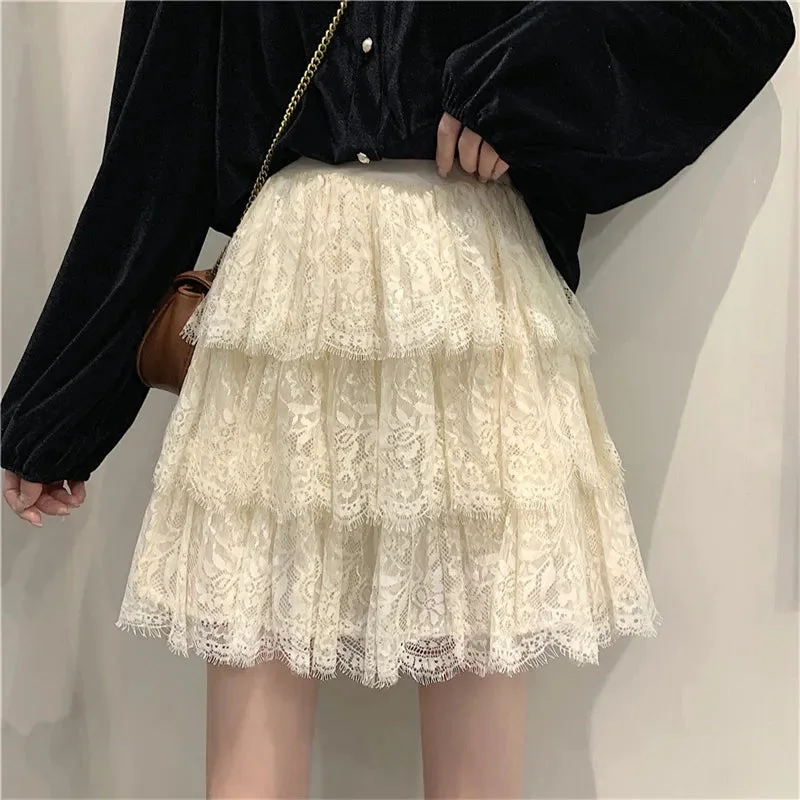 Amy Fashion - High Waist Elegant A Line Mini Skirts