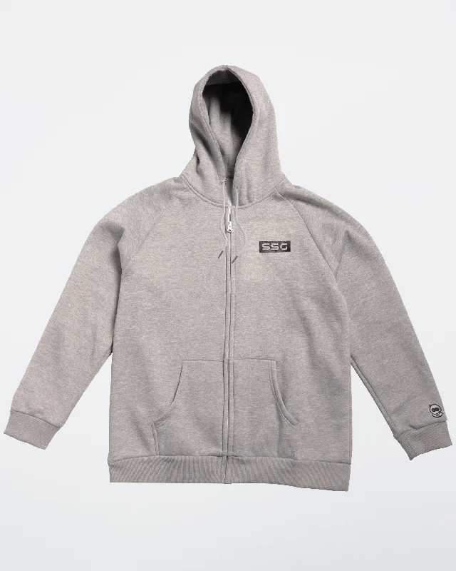 Heather Gray SSG Zip Up Hoodie