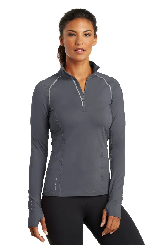 Ogio Womens Endurance Nexus Moisture Wicking 1/4 Zip Sweatshirt - Gear Grey