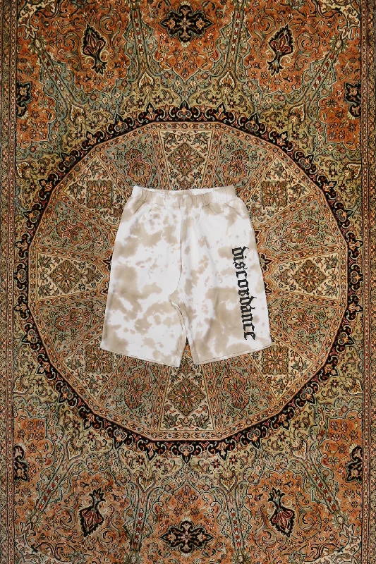 Children of the discordance HAND DYEING & LOGO PRINT SHORTS (BEIGE)