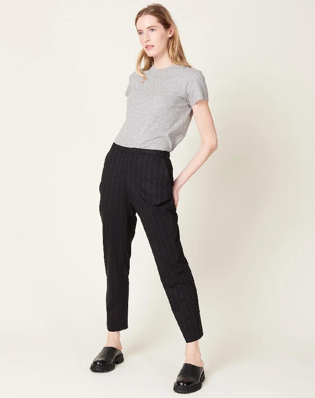 Slim Pull On Pant in Pinstripe