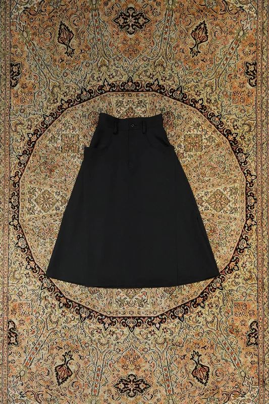 Layered Flare Skirt (BLACK)