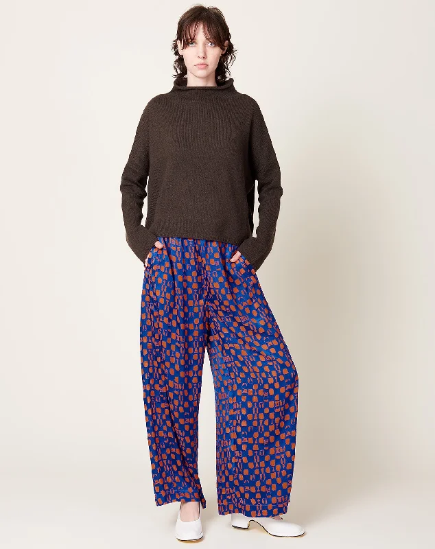 Chewing Pant in Rust Blue Chess