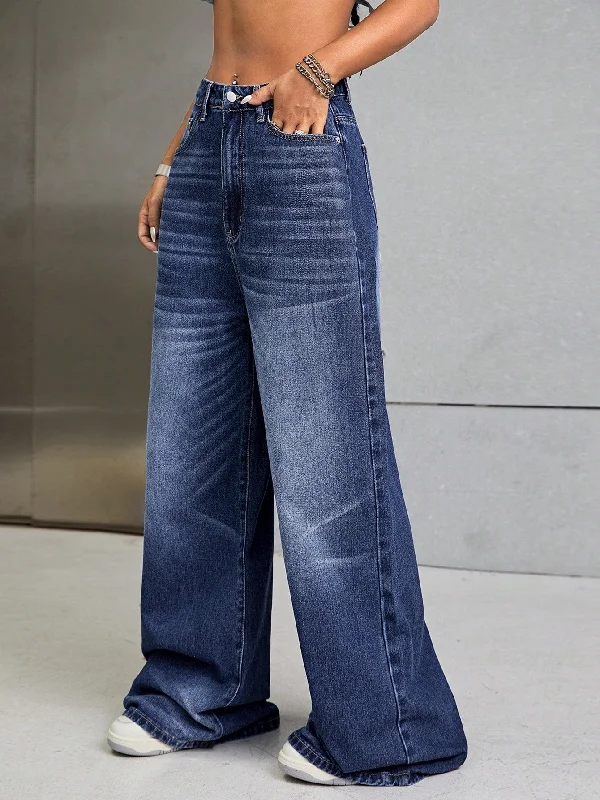 Amy Fashion - High Waist Wide Leg Jeans