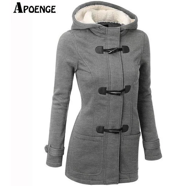 Fast Shipping APOENGE Brand 2017 Arrival Hooded Overcoat