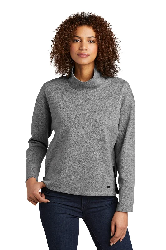 Ogio Womens Transition Fleece Cowl Neck Sweatshirt - Heather Petrol Grey