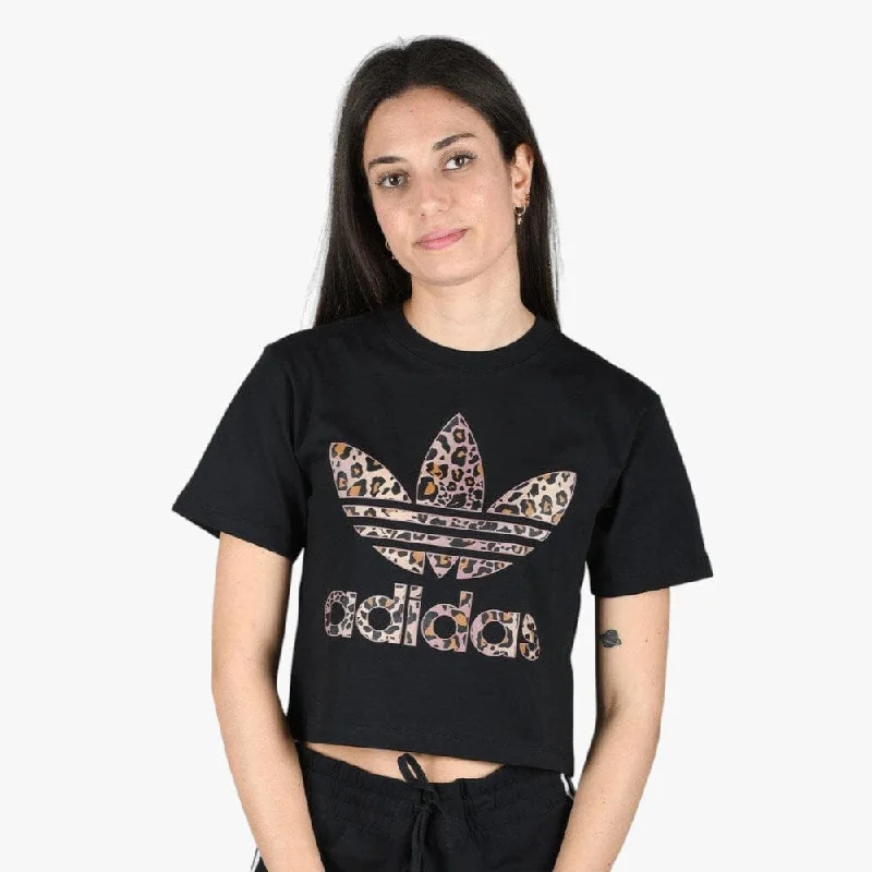 adidas Womens Short Sleeve Logo Tee Black