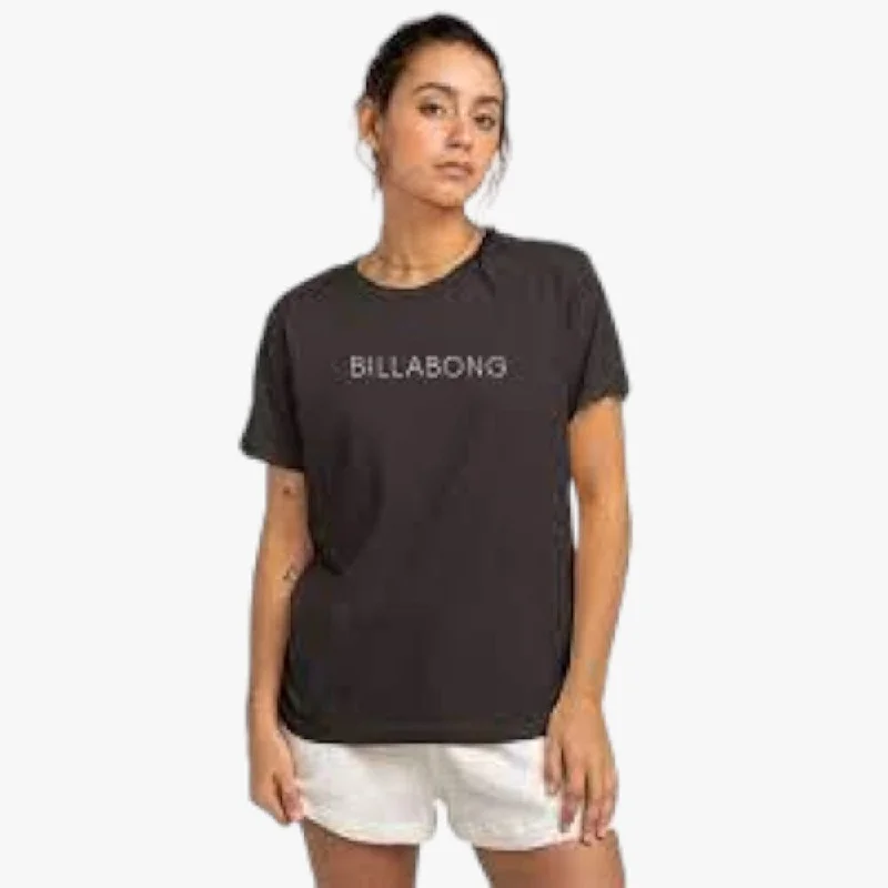 Billabong Womens Long Island Short Sleeve Tee Off Black