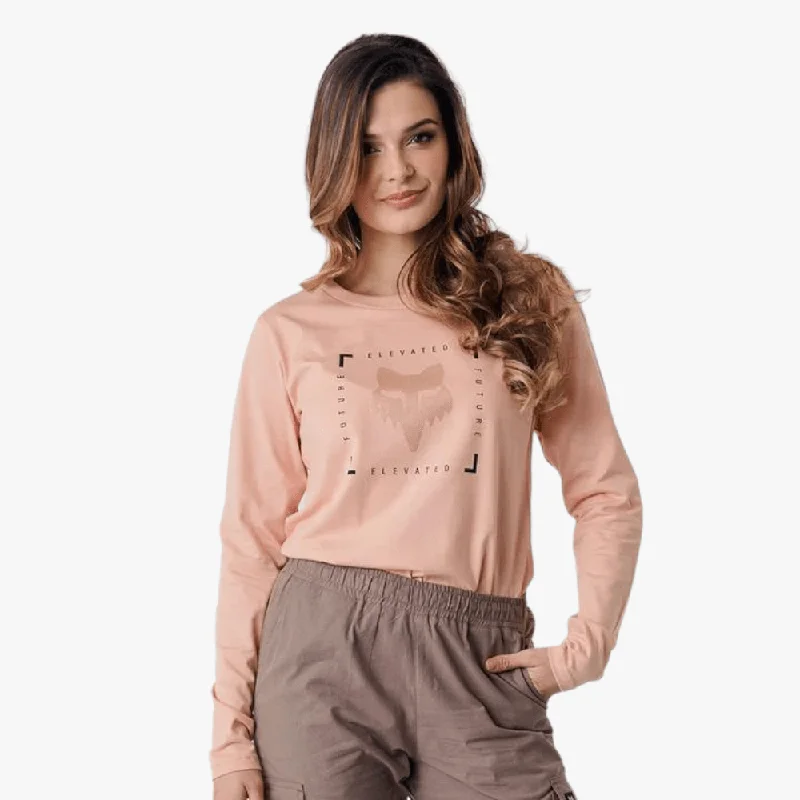 Fox Womens Elevated Long Sleeve Tee Creamy Pink