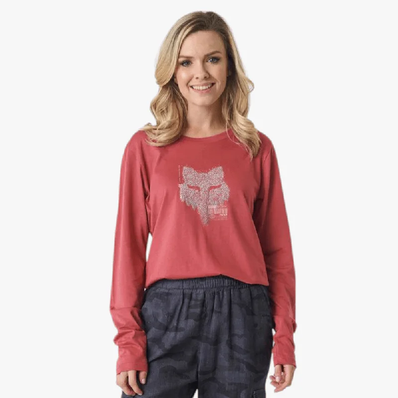 Fox Womens Smokey Long Sleeve Tee Rosewood