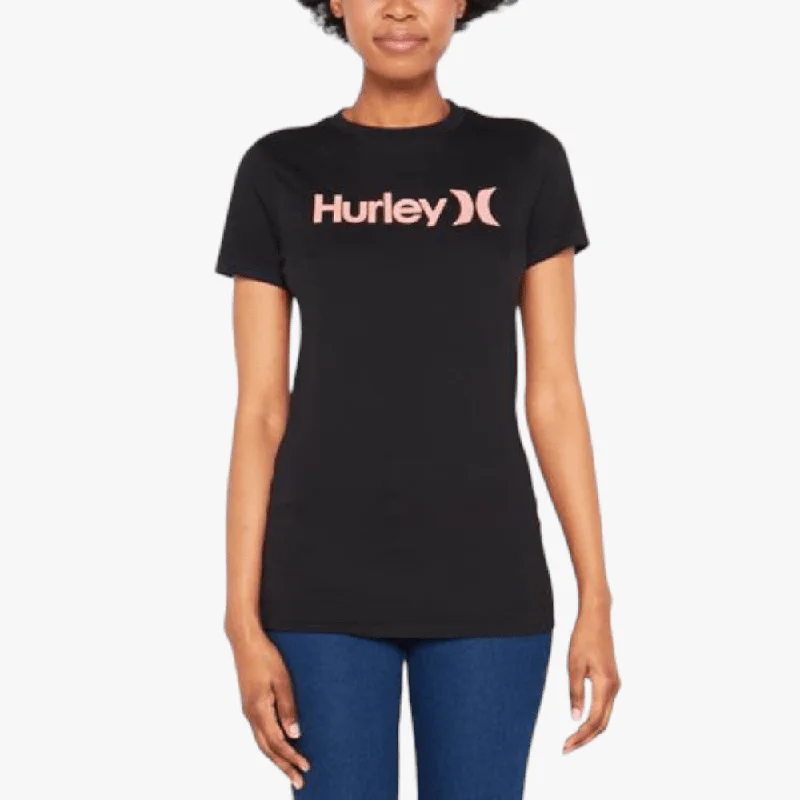 Hurley Ladies Oao Solid Seasonal Short Sleeve Tee Black