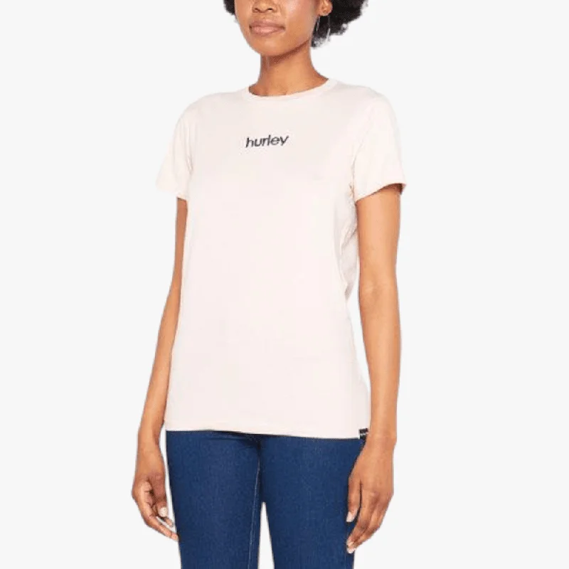 Hurley Ladies Staple Embroidered Short Sleeve Tee Unbleached