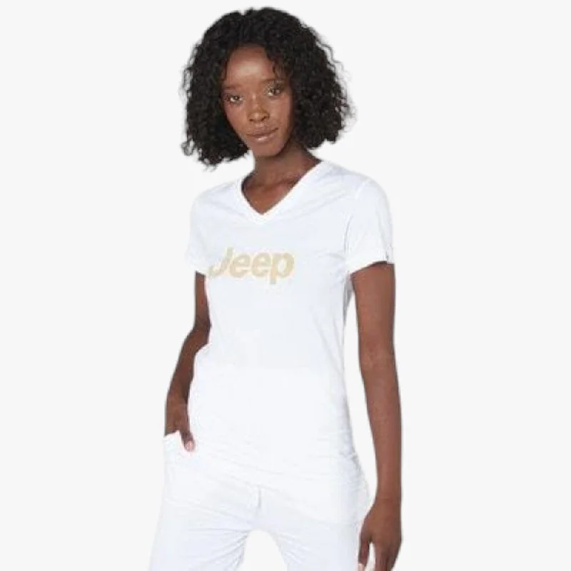 Jeep Ladies Graphic Short Sleeve Tee White