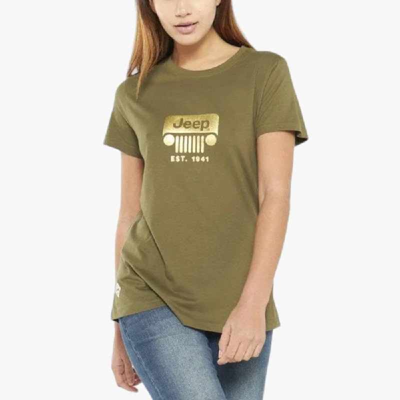 Jeep Womens Grill Foil Short Sleeve Tee Slate