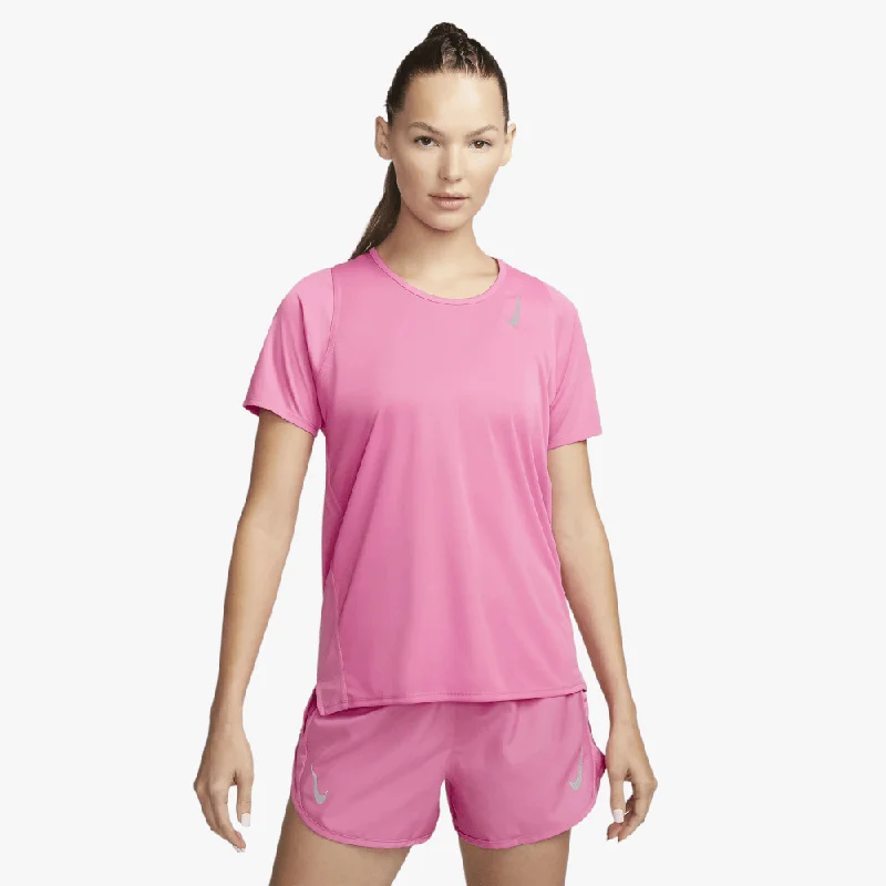 Nike Womens Dri-Fit Race Running Short Sleeve Top Pink