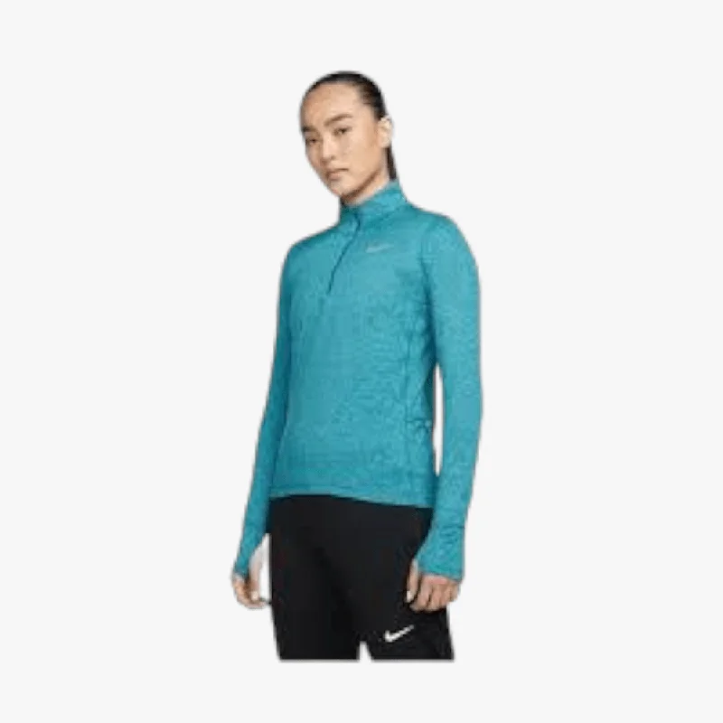 Nike Womens Element Half Zip Long Sleeve Top Blue Mel 404