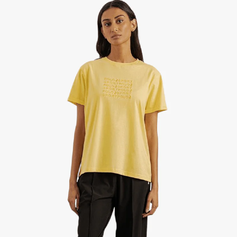 Polo Womens Olivia Embroid Short Sleeve Tee Yellow