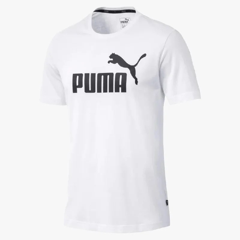 Puma Womens Ess Logo Short Sleeve Tee White