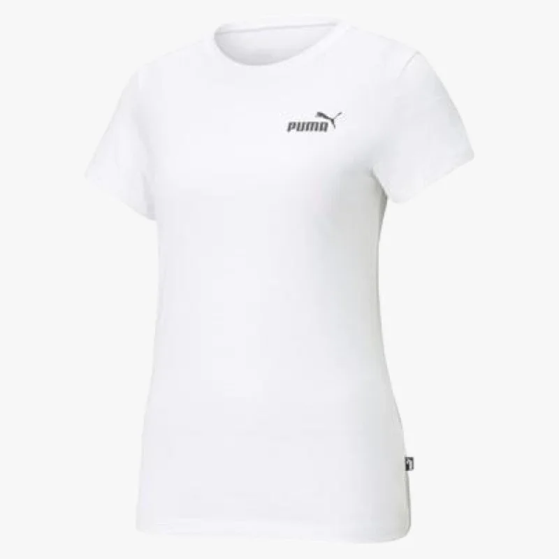 Puma Womens  Ess Small Logo Short Sleeve Tee White