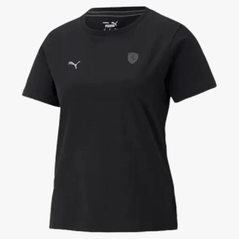 Puma Womens Ferrari Style Shield Short Sleeve Tee Black