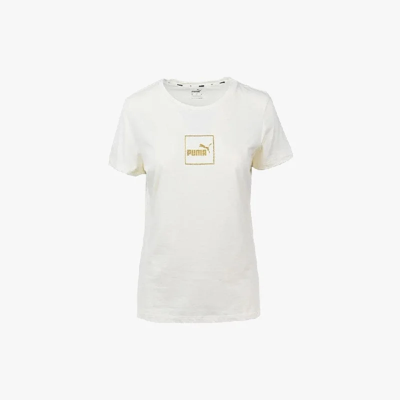 Puma Womens Holiday Short Sleeve Tee Ivory