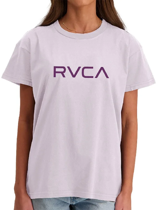 Rvca Womens Big Rvca Short Sleeve Tee Fog