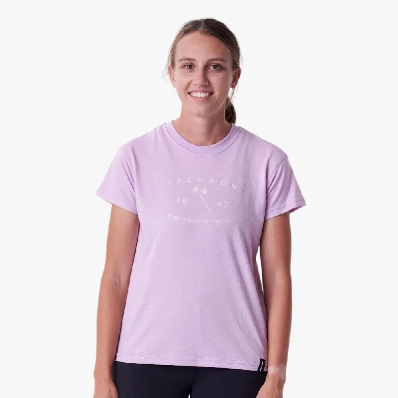 Salomon Womens Simple Things Short Sleeve Tee Digital Lavender