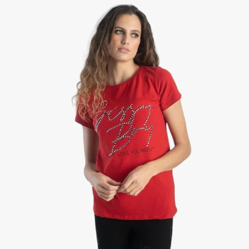 Sissy Boy Ladies Regular Fit Short Sleeve Top Red