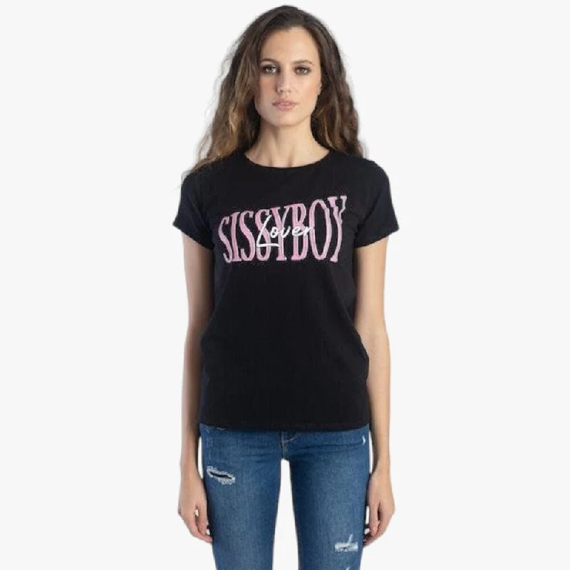 Sissy Boy Ladies Regular Fit Top Short Sleeves Black