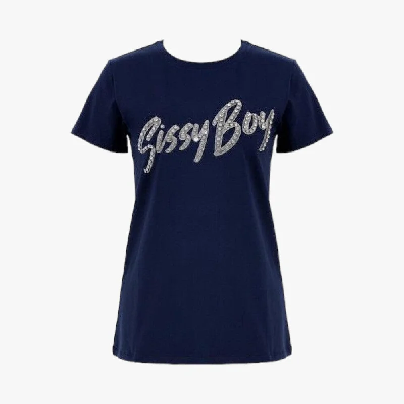 Sissy Boy Womens Regular Fit Short Sleeve Top Navy