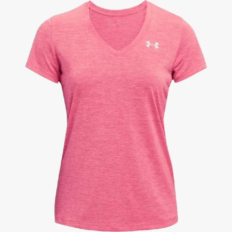 Under Armour Ladies Tech Ssv Twist Short Sleeve Tee 655 Pink