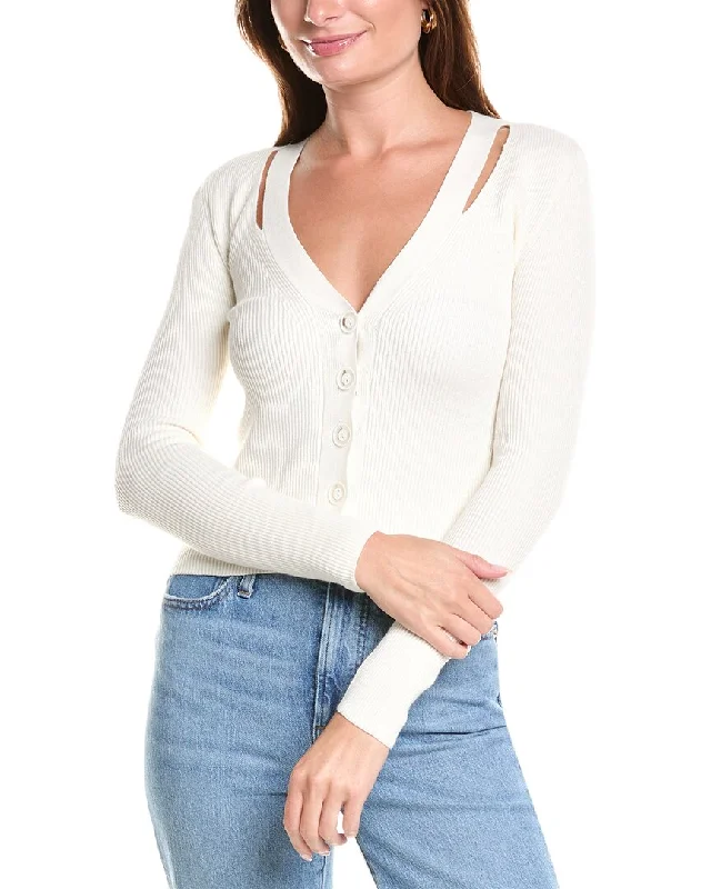 27 Miles Malibu Cutout Cashmere-Blend Cardigan