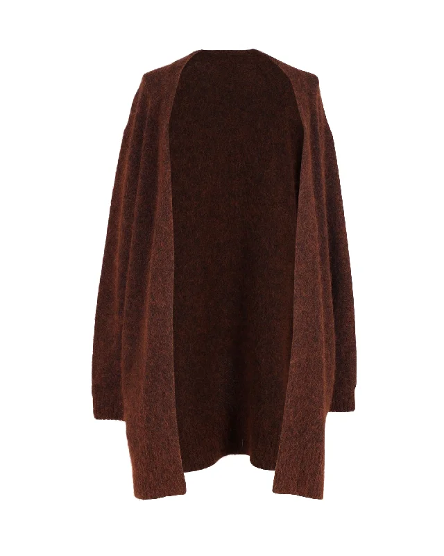 Acne Studios Open-Front Cardigan in Brown Wool