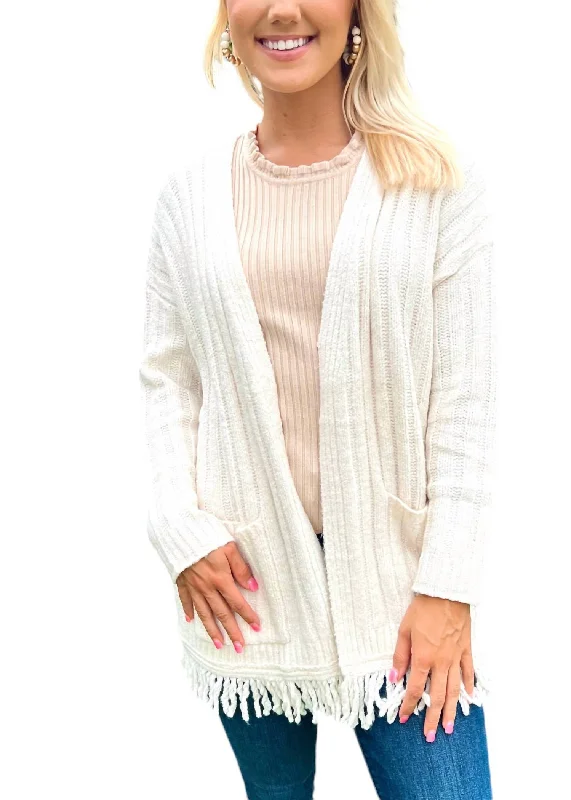 Delaney Cardigan In White