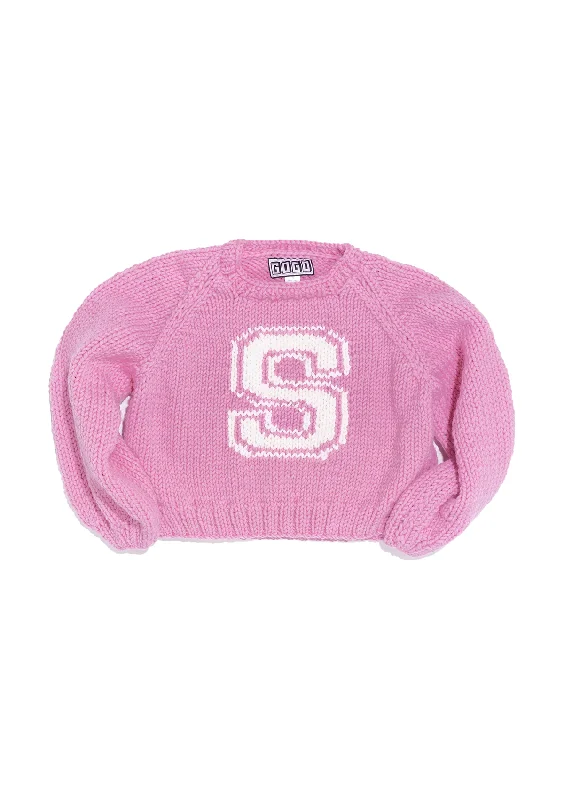 Letterman Pullover in Bubble Gum