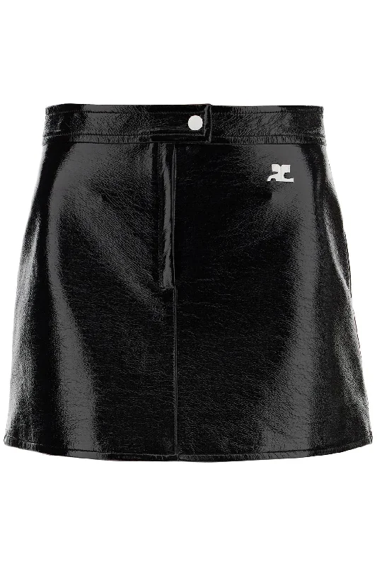 Courreges Women's Re-Edition Vinyl Effect Mini Skirt