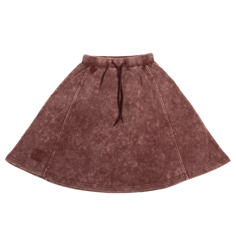 Crew Kids Burgundy Acid Wash Skirt