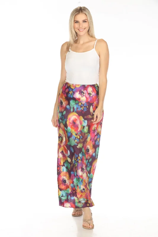 Johnny Was Workshop Bias Floral Silk Maxi Skirt W72424-O