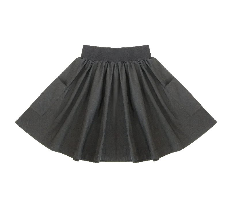 Little Parni Black Girls Taffeta Skirt  (K455)