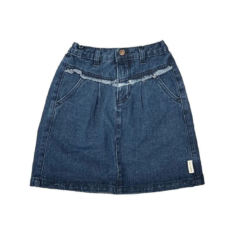 Piupiuchick Navy Denim Short Skirt