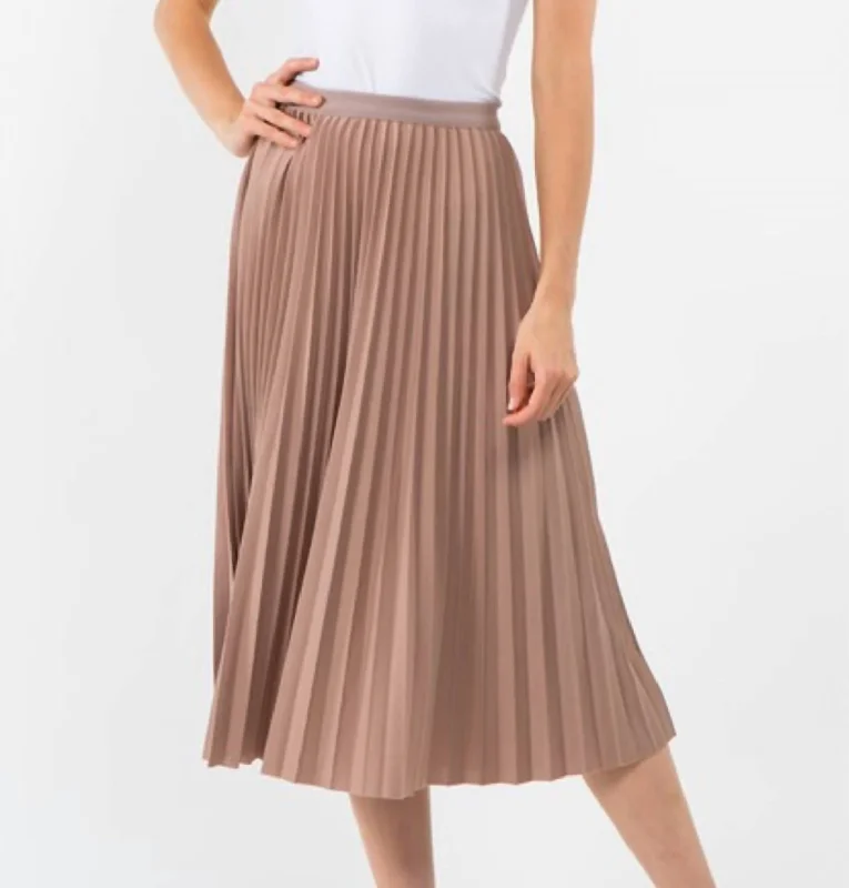 Pleated Skirt In Taupe