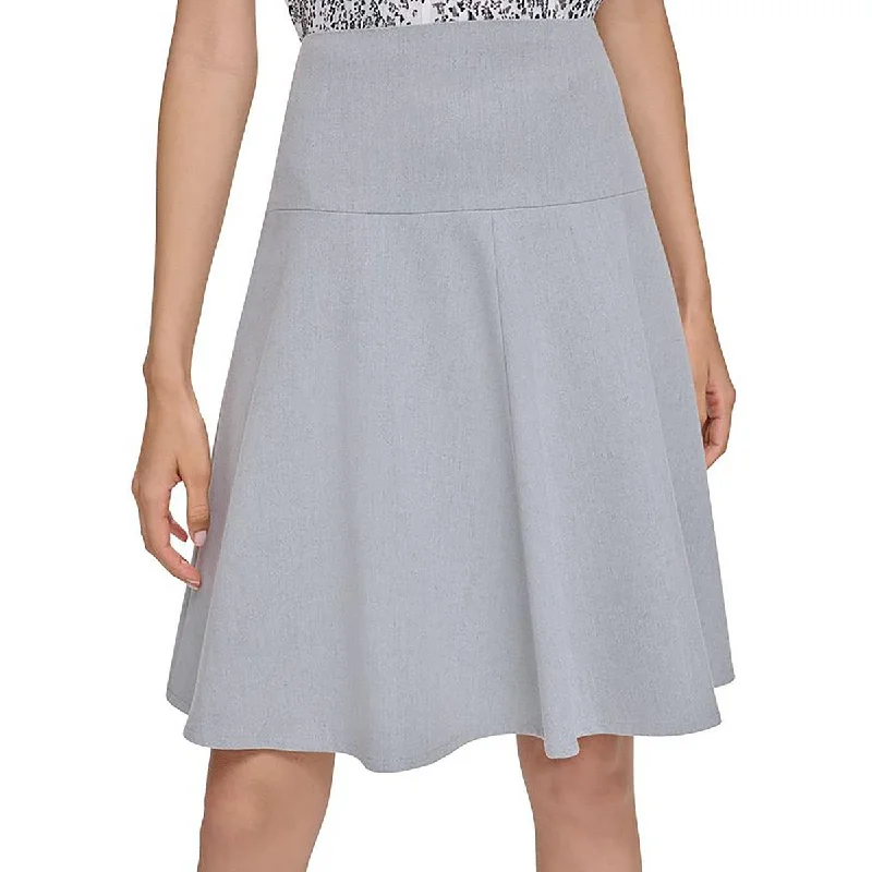 Womens Lined Above Knee A-Line Skirt